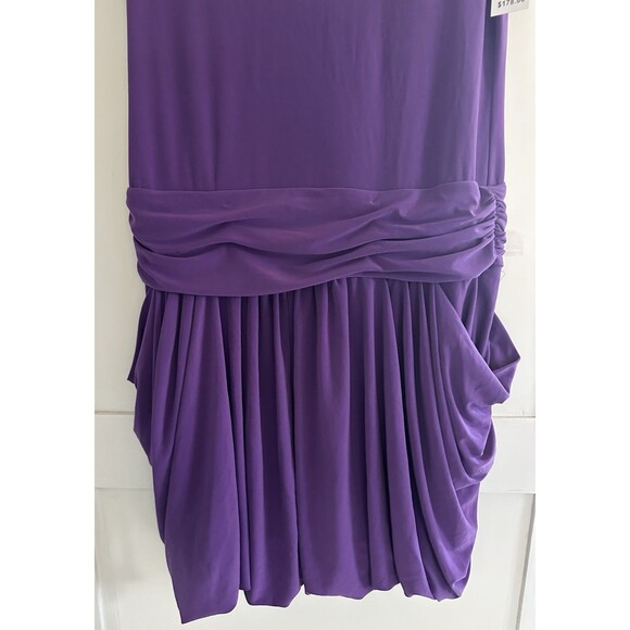 Essentials by ABS Purple Sz 10 Sleeveless Wide Strap Oversized Mini Dress NWT - Picture 4 of 7